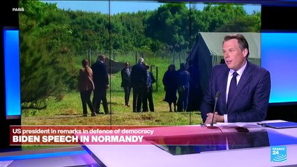 UPDATE 2-Biden asks Americans to recommit to democracy in Normandy cliff speech
