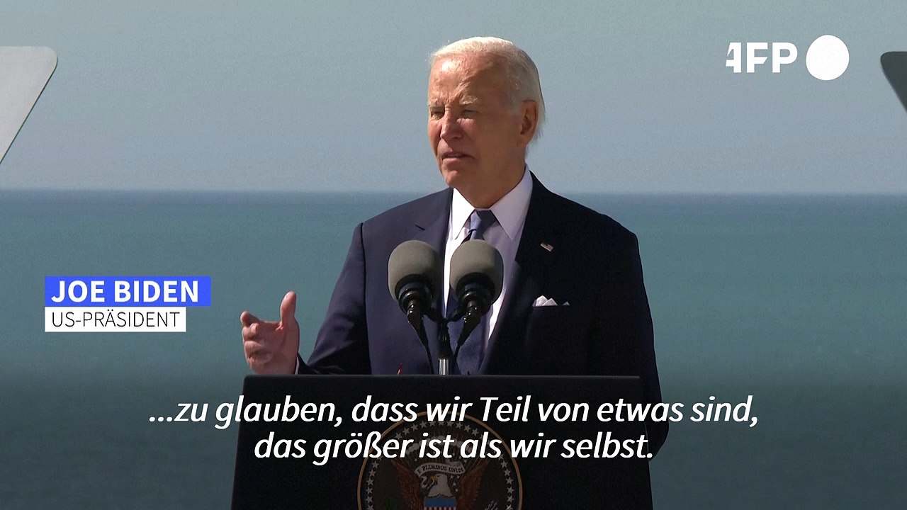 Biden bei D-Day-Gedenken: 'Demokratie beginnt mit jedem Einzelnen'