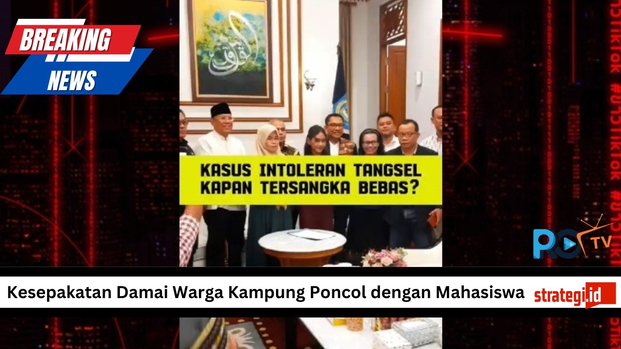 Kesepakatan damai warga Kampung Poncol Tangerang Selatan dengan Mahasiswa Unpam