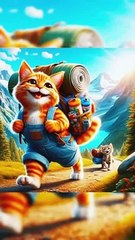 my lovely cat going to trip  #viral cats # short video