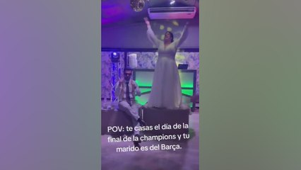 Cuando eres del Barcelona y te casa el día de la final de la Champions