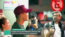 Thiago Silva desembarca no Rio com festa da torcida fluminense