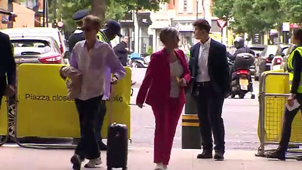 Party leaders arrive at BBC for election debate