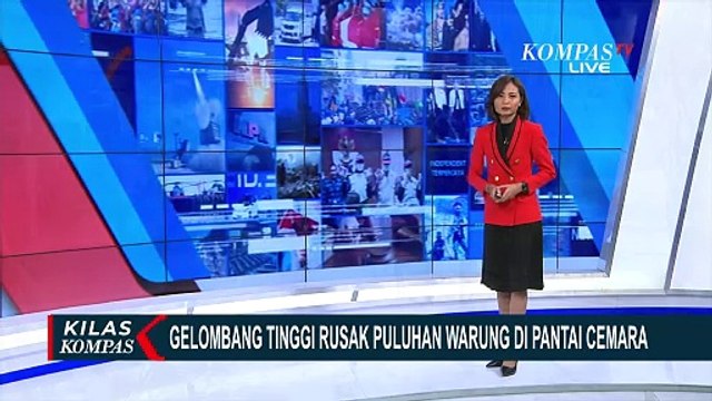 Angin Kencang dan Gelombang Tinggi Rusak Puluhan Warung di Pesisir Pantai Cemara Jember