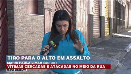 Tiros para o alto em assaltos