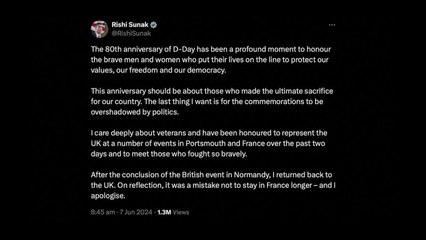 영국 총리, 노르망디 80주년 행사 조기 귀국에 사과 / YTN