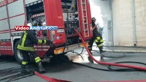 Andria - incendio in via Monte Santo - video-aggiornamento - (secondo filmato):