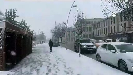 Erzurum ve Ardahan il merkezi ile Kars'ın yüksekleri beyaza büründü