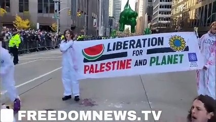 Filistin’e destek için kendilerini yola yapıştırdılar