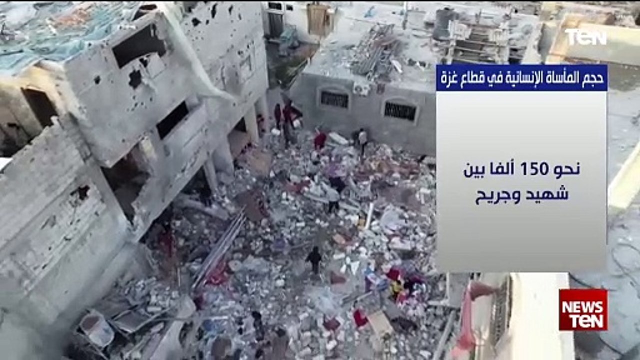 حجم المأساة الأنسانية في قطاع غزة