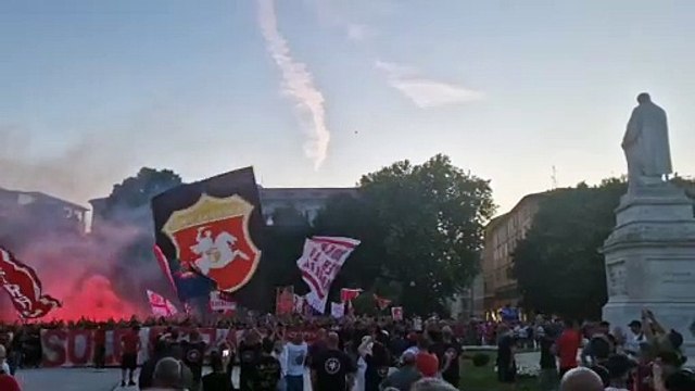 Il corteo per salvare l'Ancona calcio, video