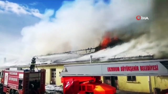 Başka ülkede yaşayamam videosu: Erzurum'da TCDD çalışanları, cağ kebap için yaktıkları ateşle depo yandı