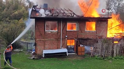 Bartın'da çıkan yangında 2 ev kül oldu