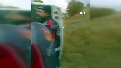 Amasya yolcu otobüsü devrildi: 27 yaralı