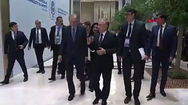 Erdoğan, Özbekistan Cumhurbaşkanı Mirziyoyev ile görüştü