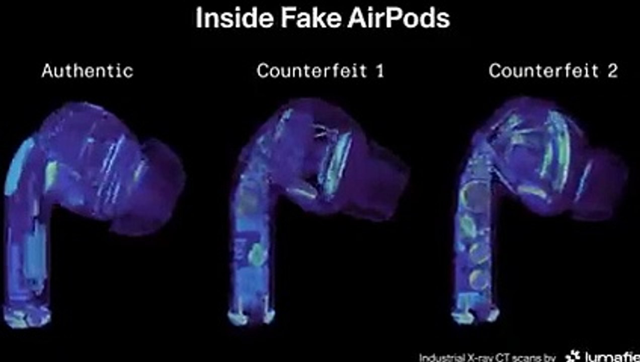 Sahte AirPods ile orijinali arasındaki farklar ortaya çıktı. X-ray görüntüleri yayınlandı