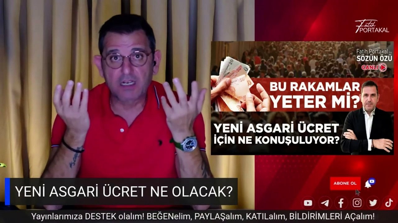 Fatih Portakal asgari ücrete yapılacak zammı açıkladı. Geçen sene bilmişti. Bu sene de net rakam verdi