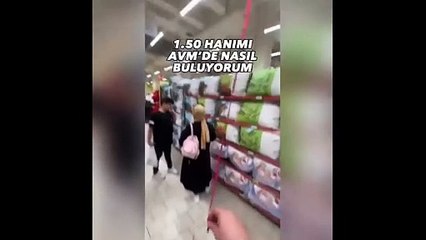 AVM'de bulabilmek için eşine balon bağladı