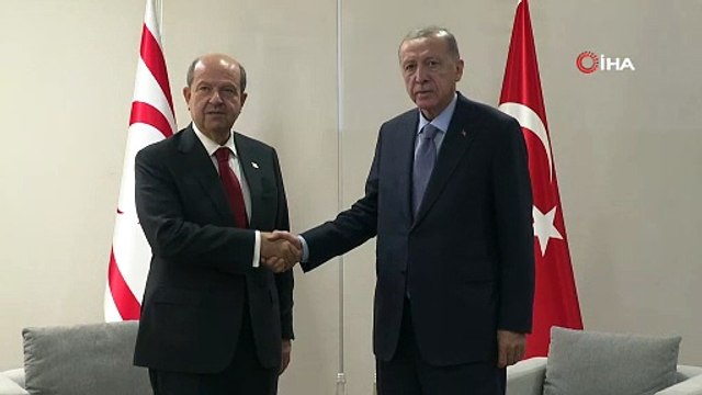 Cumhurbaşkanı Erdoğan ve KKTC Cumhurbaşkanı Tatar ile görüştü