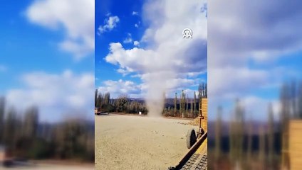 Amasya'da hortum! Cep telefonuyla böyle görüntülendi