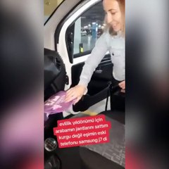 Eşinin doğum gününde hediye alabilmek için arabasının jantları sattı. Dünya böyle adamların hatırına dönüyor