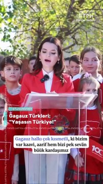 Gagavuzya Devlet Başkanı çocuklarla birlikte Türkiye’nin 100.yılını böyle kutladı