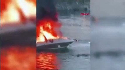 Ataköy marinada yat alev alev yandı