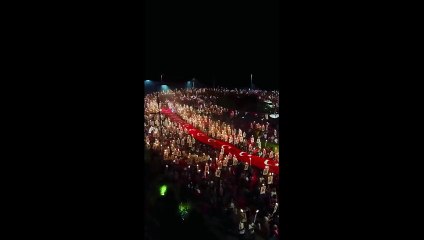 Antalya'da yüzlerce kişilik Türk bayraklı Fener Alayı...
