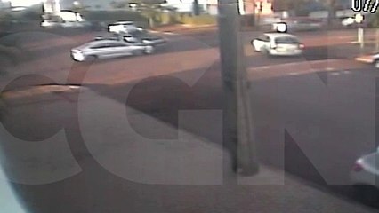 Câmera mostra acidente entre Honda City e S10