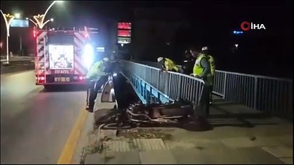 Ankara’da motosiklet köprüden düştü: 1 ölü, 1 ağır yaralı