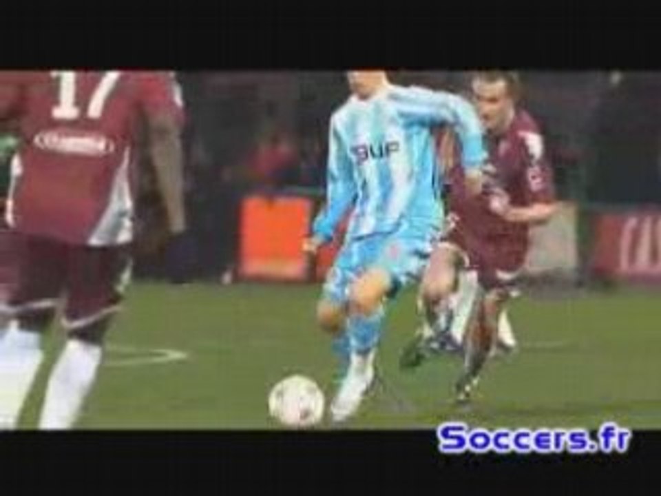Samir Nasri vs Metz 1 - 2 marseille  2007/2008
