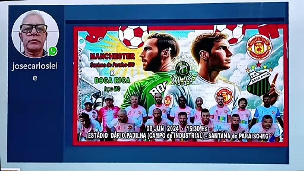 08 JUN 2024 - MANCHESTER X BOCA RICA - CHAMADA VIDEO NO MG TV