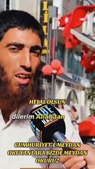 Sokak röportajında şeriat isteyen sakallı adama tokat gibi cevap: Cumhuriyet'e meydan okuyana biz de meydan okuruz