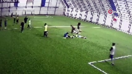 Rize'de halı sahaya mermi isabet etti