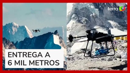 Drone realiza primeiro delivery no Monte Everest; veja vídeo