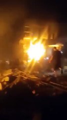 Gazze'de meydana gelen patlama sonrası görüntüler