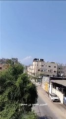 Gazze'ye atılan roket ve yerle bir olan bina