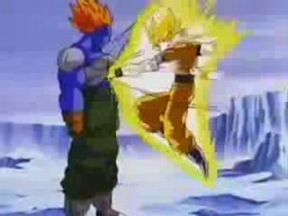 Dragonball Z Goku gets punched in the balls