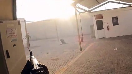 Hamas'ın askeri tesise baskın görüntüleri ortaya çıktı