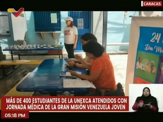 Caracas | GMVJ favoreció a más de 400 estudiantes de la Unexca con jornada médica