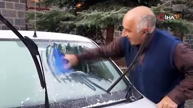 Kars buz tuttu. Hava sıcaklığı eksi 5 dereceye kadar düştü