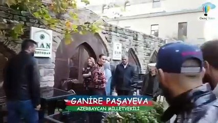 Ganire Paşayeva'nın, Türkiye'den Azerbaycan'a giden iki gençle olan konuşması: "Bir milletin iki devletiyiz. Öz vatanınıza hoş geldiniz"