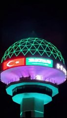 Suudi Arabistan Milli Günü nedeniyle Ankara’nın sembolünü yeşile boyadılar