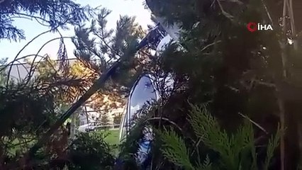 Son Dakika... Afyonkarahisar'da helikopter otel bahçesine düştü