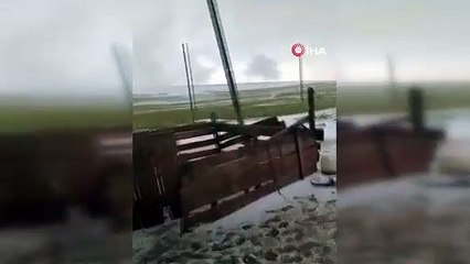 Eylül ayında dolu yağdı