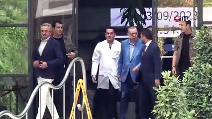Erdoğan Ali ve Vuslat Sabancı çiftini hastanede ziyaret etti