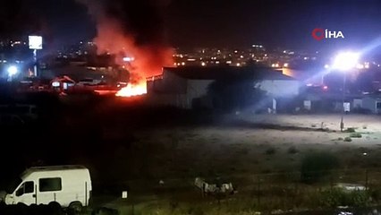 Geri dönüşüm tesisinde yangın çıktı