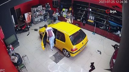 Tamirhanede yanlış pedala bastı olanlar oldu