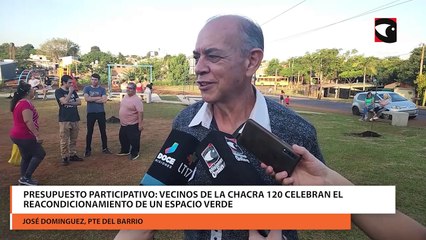 Presupuesto participativo: vecinos de la Chacra 120 celebran el reacondicionamiento de un espacio verde