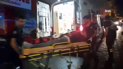 Kayganlaşan yolda devrilen motosiklet sürücüsü yaralandı